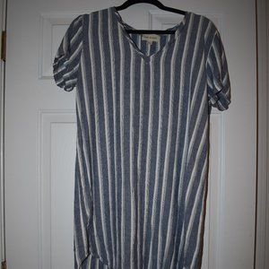 cloth & stone Striped Linen Dress | Size M